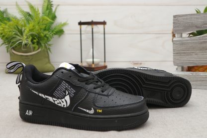 New Nike sportswear Air Force 1 Black lateral swoosh