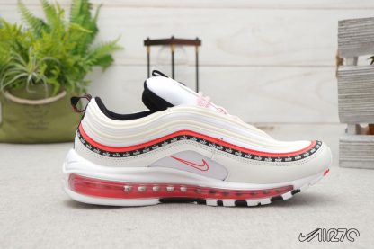 Nike Air Max 97 White Cream White With Black Nike Logo Strip