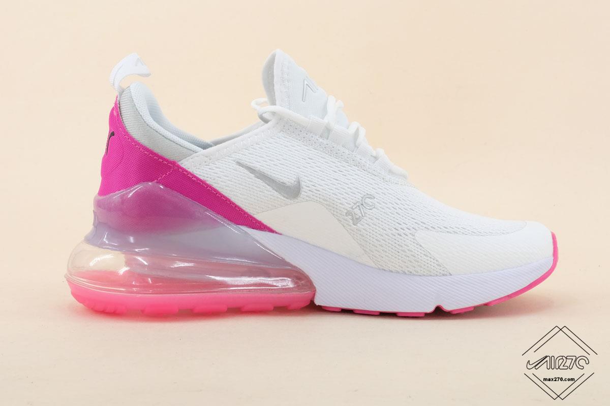 Breathability Nike Air Max 270 Mesh Flyknit Summer White Hot Pink
