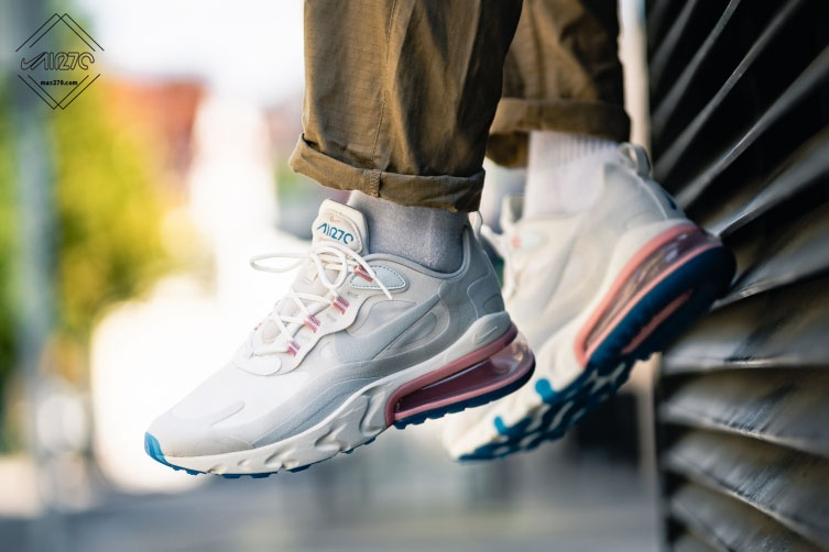 Air Max 270 React Summit White on feet