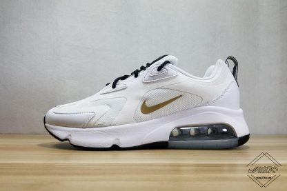 Nike Air Max 200 White Metal Gold Swoosh