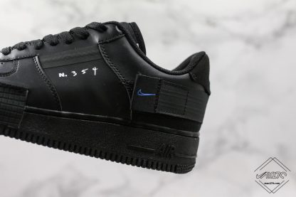 Nike N.354 Air Force 1 Type All Black heel