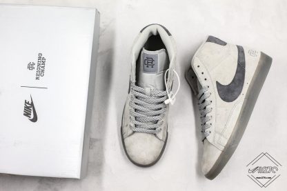 Reigning Champ X Nike Blazer Mid Retro 3M Grey Suede tongue