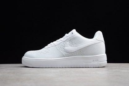 mens Air Force 1 Flyknit Low 2.0 White Pure Platinum