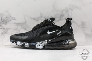 Black Nike Air Max 270 White Floral Decor