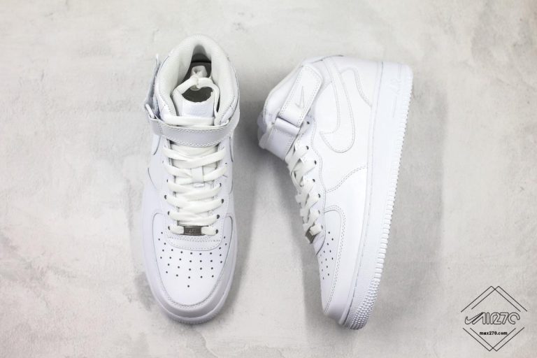white air forces with silver check