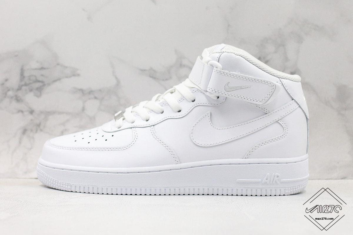 All White Mid Top Air Force Ones - Airforce Military