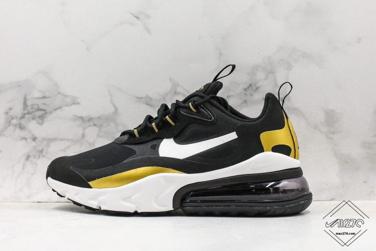 nike air max 270 react black university gold