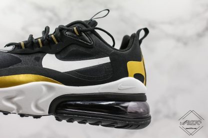 Nike Air Max 270 React Black Gold shoes