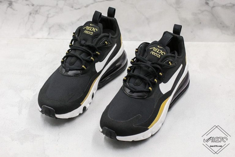 nike air max 270 react black university gold