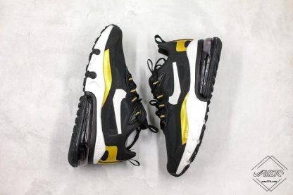 Nike Air Max 270 React Black Gold white swoosh