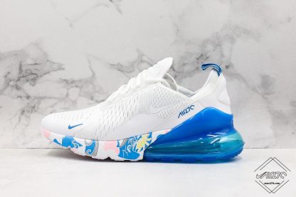 Nike Air Max 270 White Royal Blue Graffiti Hawaii