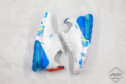 Nike Air Max 270 White Royal Blue Graffiti Hawaii shoes