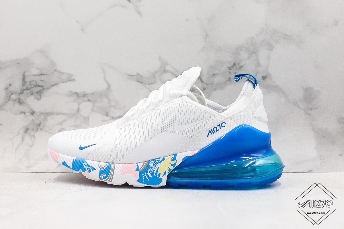 Nike Air Max 270 White/Royal Blue Graffiti Hawaii