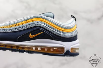 Nike Air Max 97 Midnight Navy Laser Orange swoosh