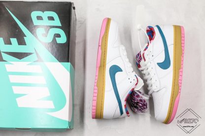 Parra x Nike SB Dunk Low White Navy Blue Shoes