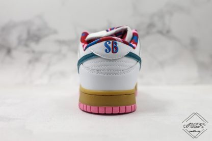 Parra x Nike SB Dunk Low White Navy Blue heel
