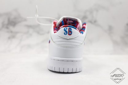 Piet Parra x Nike SB Dunk Low White heel