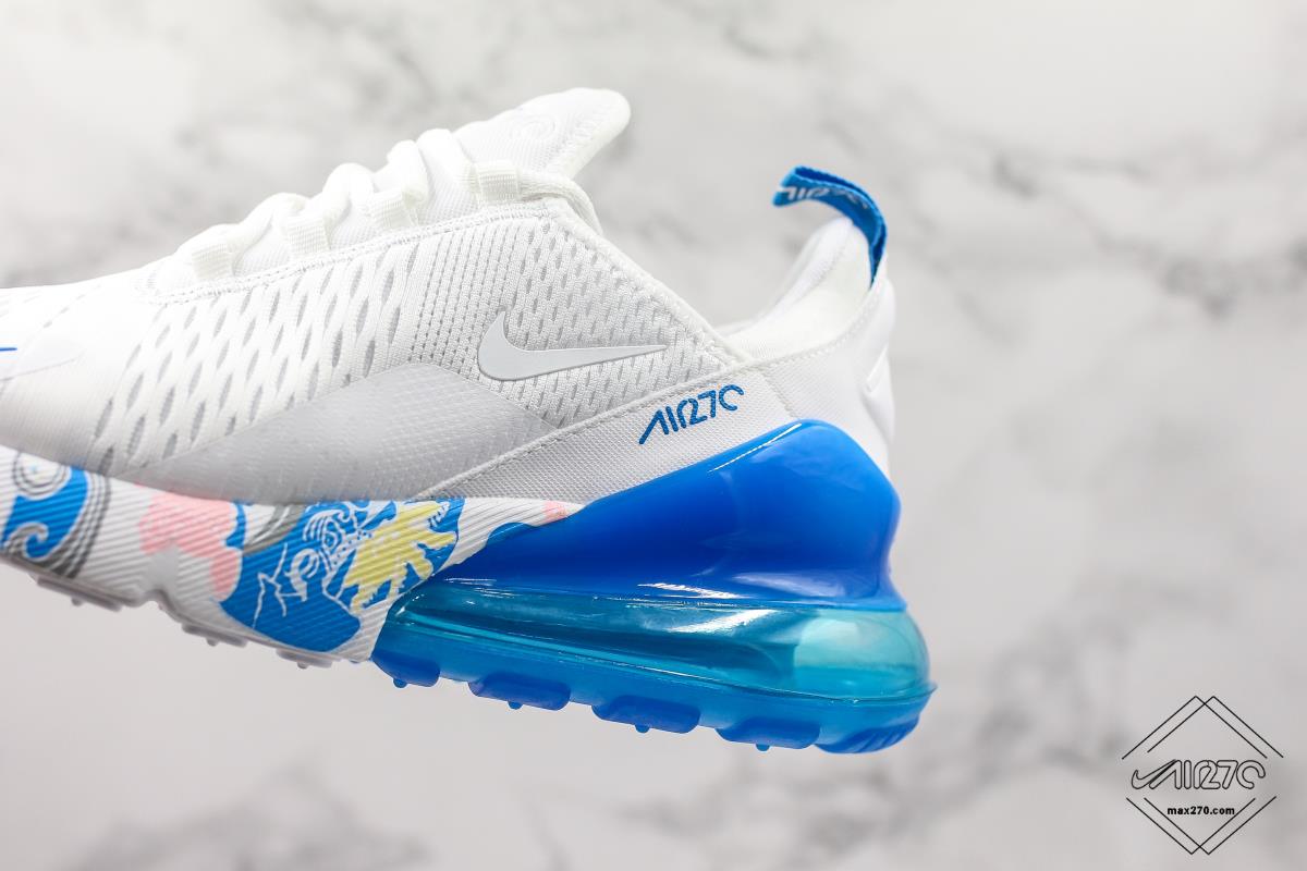 Nike Air Max 270 White/Royal Blue Graffiti Hawaii