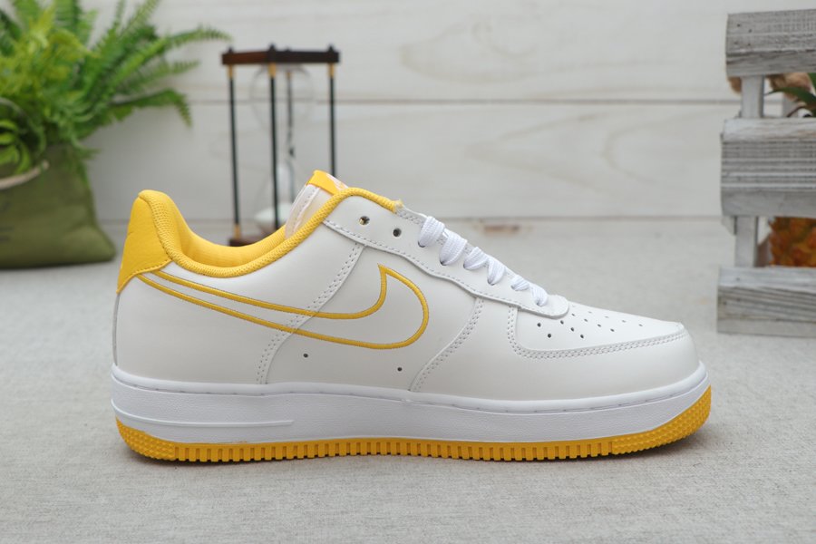 nike air force white yellow