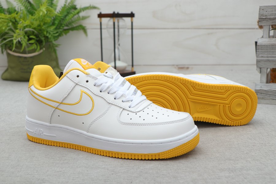 Nike Women's Air Force 1 '07 White/Bicycle Yellow-White - AH0287