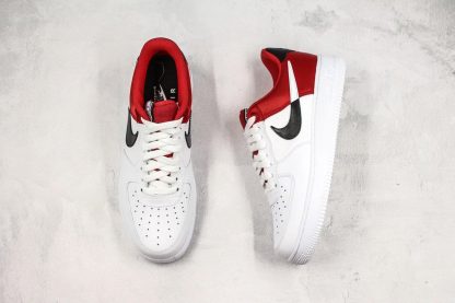 Nike Air Force 1 07 White Red Black tongue