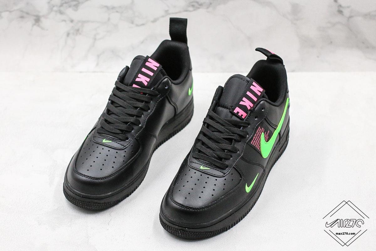 Nike Air Force 1 Low Utility Black Hyper Pink Scream Green