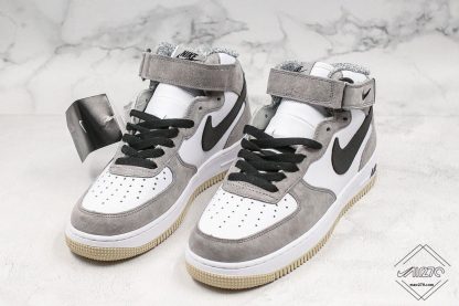 Nike Air Force 1 Mid White Grey Suede sneaker