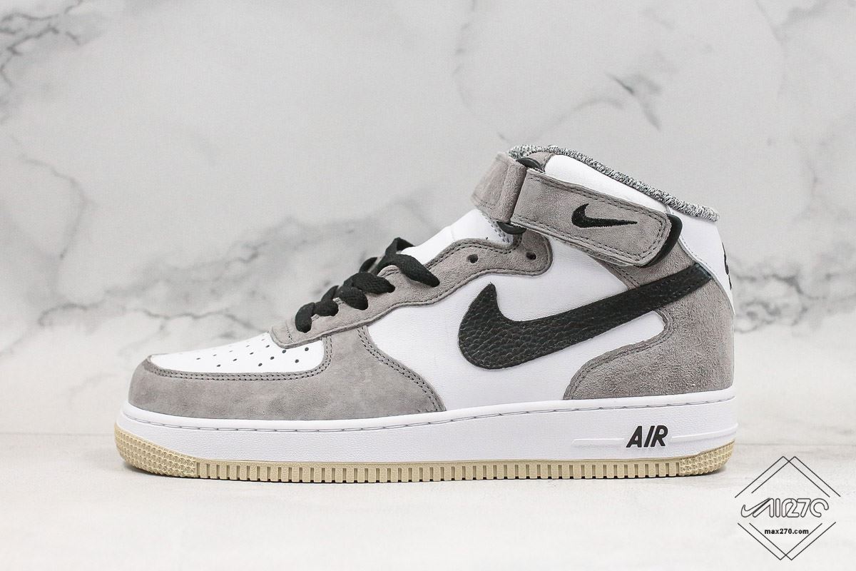 nike air force one mid grey