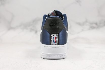 Nike Air Force 1 NBA Navy Satin heel