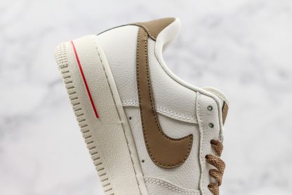 Nike Air Force 1 White Vachetta Tan big swoosh