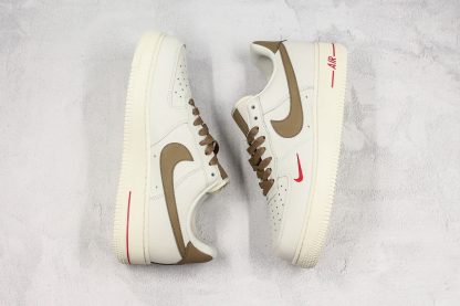 Nike Air Force 1 White Vachetta Tan swoosh