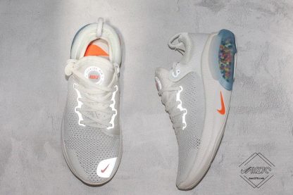 Nike Joyride Run Flyknit White Orange 3M reflective