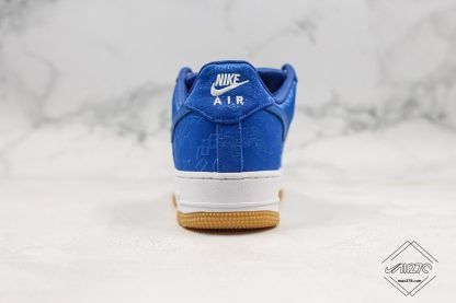 Air Force 1 Low x CLOT Game Royal Blue Silk heel