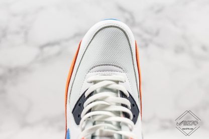 Air Max 90 White Photo Blue Total Orange toe