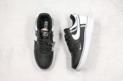 New Styled Air Force 1 07 L.V.8 Black White tongue