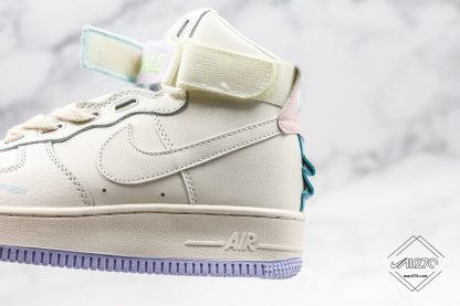 Nike AF1 High UT White Purple Pink Blue swoosh