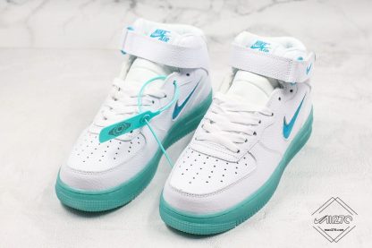 Nike Air Force 1 Mid White Artisan Teal shoes