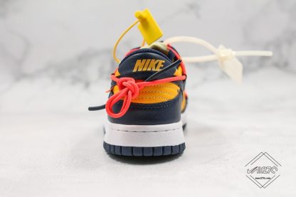 Off-White x Nike Dunk Low University Gold heel