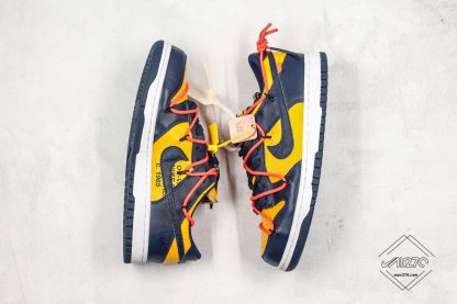 Off-White x Nike Dunk Low University Gold navy