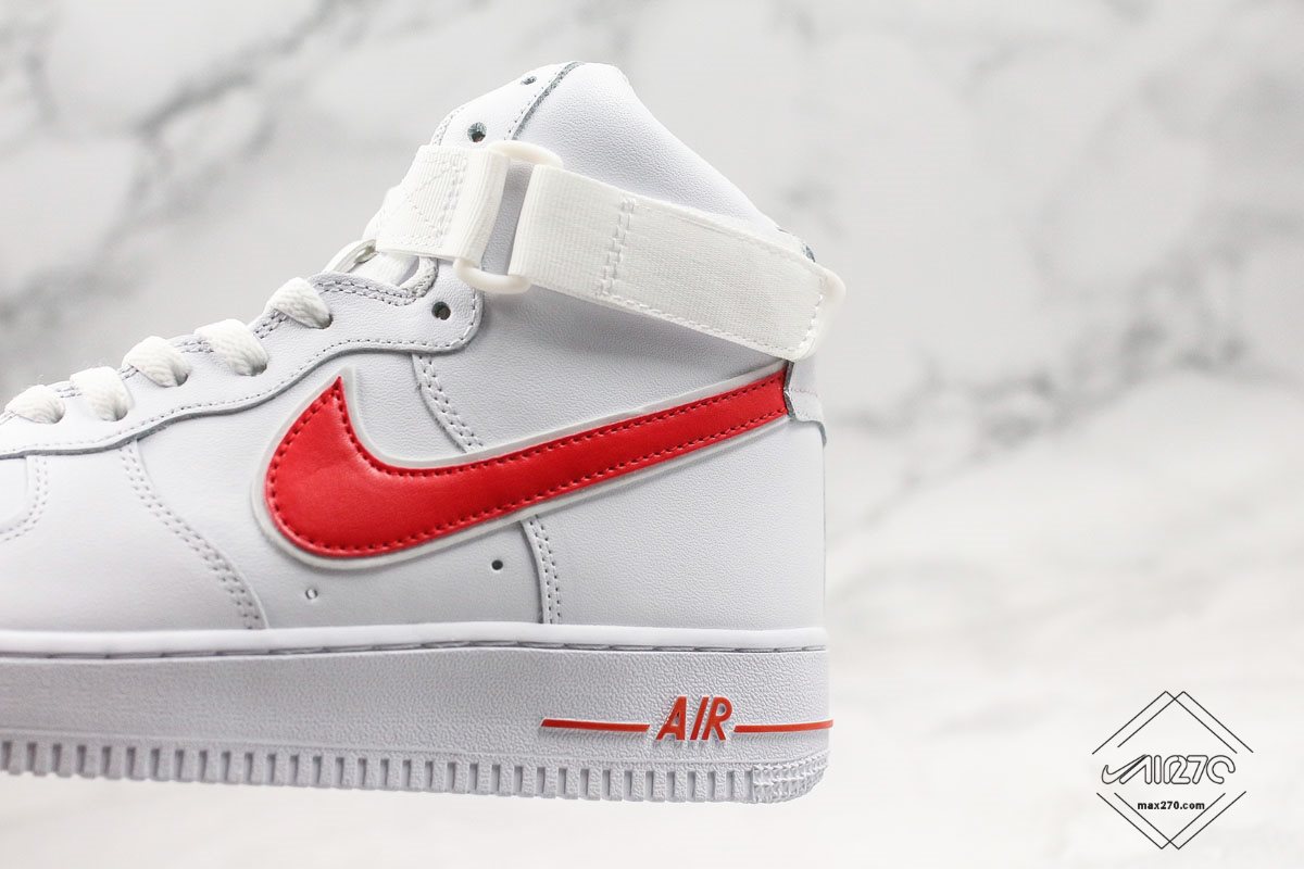 nike air force 1 high red and white