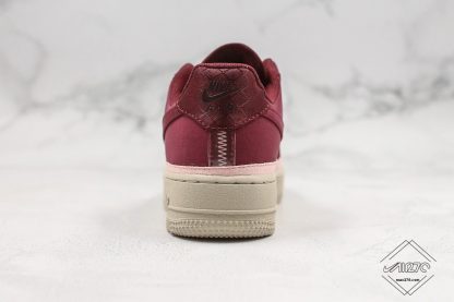 Air Force 1 SE Night Maroon Coral Dust heel