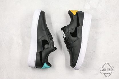 Black Nike Air Force 1 07 Lux Vandalized Inside Out shoes
