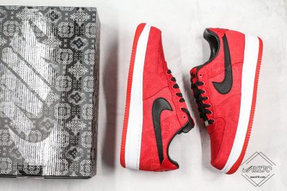 Clot x Nike Air Force 1 AF1 Premium Red Black swooshes