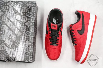 Clot x Nike Air Force 1 AF1 Premium Red Black tongue