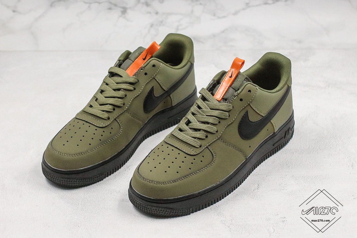 Nike Air Force 1 07 Khaki Dark Green Medium Olive /Black-Starfish