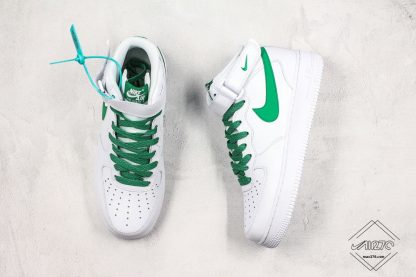Nike Air Force 1 07 Mid White Green 3M tongue