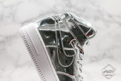 Nike Air Force 1 High Metallic Silver swoosh