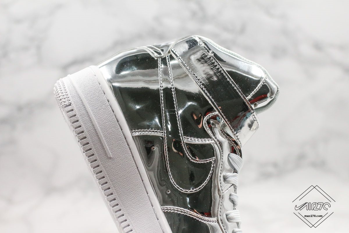 nike air force 1 high metallic silver