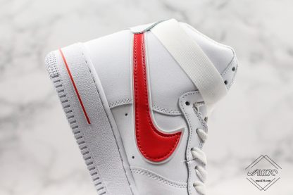 Nike Air Force 1 High White University Red swoosh